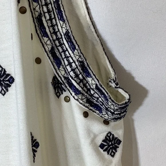 ANTHROPOLOGIE Kiana Embroidered Halter Tank Top Size S - Picture 8 of 12